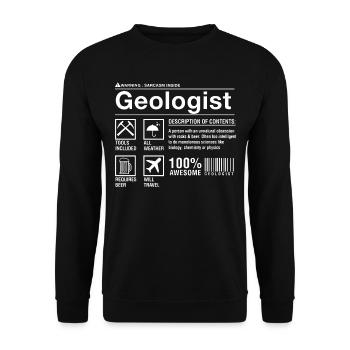 The Humor of Paleontology Dinosaurs - Unisex Sweatshirt - black - Front - Alina (178cm) & Michal (187cm)