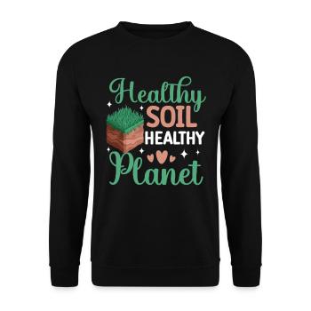 Dear Soil Science Agricultural Scientist - Unisex Sweatshirt - black - Front - Alina (178cm) & Michal (187cm)