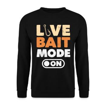 Drôle d’amateur de poisson-chat poisson à tête plate - Sweat-shirt Unisexe - noir - Devant - Alina (178cm) & Michal (187cm)