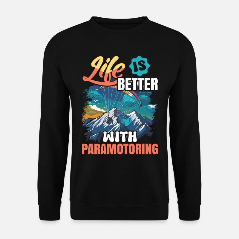 Flugschirm motorschirm paramotoring - Unisex Pullover - Schwarz