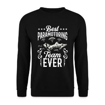 Paramotoring paramotoring - Unisex Sweatshirt - black - Front - Alina (178cm) & Michal (187cm)