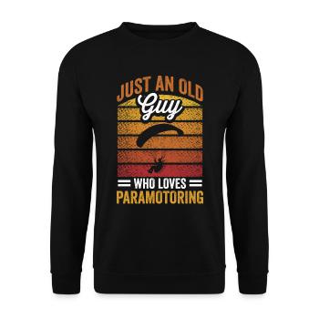 Paramotoring paramotoring - Unisex Sweatshirt - black - Front - Alina (178cm) & Michal (187cm)
