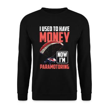 Paramotoring paramotoring - Unisex Sweatshirt - black - Front - Alina (178cm) & Michal (187cm)