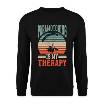 Paramotoring paramotoring - Unisex Sweatshirt - black - Front - Alina (178cm) & Michal (187cm)