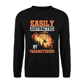Paramotoring paramotoring - Unisex Sweatshirt - black - Front - Alina (178cm) & Michal (187cm)