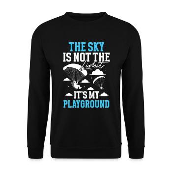 Paramotoring paramotoring - Unisex Sweatshirt - black - Front - Alina (178cm) & Michal (187cm)