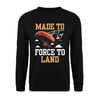 Paramotoring paramotoring - Unisex Sweatshirt - black - Front - Alina (178cm) & Michal (187cm)