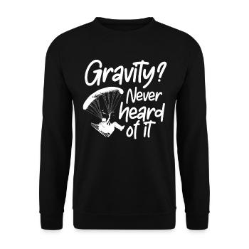 Paramotoring paramotoring - Unisex Sweatshirt - black - Front - Alina (178cm) & Michal (187cm)