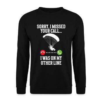 Paramotoring paramotoring - Unisex Sweatshirt - black - Front - Alina (178cm) & Michal (187cm)