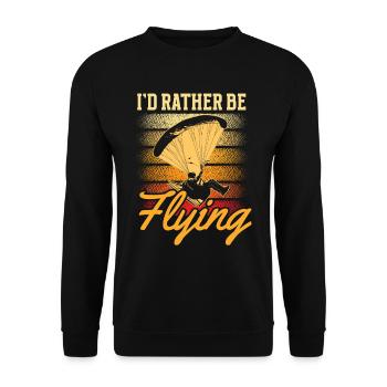 Paramotoring paramotoring - Unisex Sweatshirt - black - Front - Alina (178cm) & Michal (187cm)