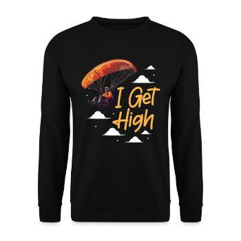 Paramotoring paramotoring - Unisex Sweatshirt - black - Front - Alina (178cm) & Michal (187cm)