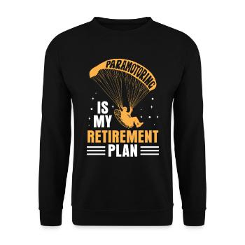 Paramotoring paramotoring - Unisex Sweatshirt - black - Front - Alina (178cm) & Michal (187cm)