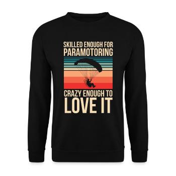 Paramotoring paramotoring - Unisex Sweatshirt - black - Front - Alina (178cm) & Michal (187cm)