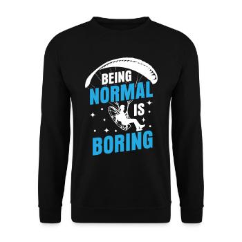 Paramotoring paramotoring - Unisex Sweatshirt - black - Front - Alina (178cm) & Michal (187cm)
