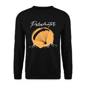 Paramotoring paramotoring - Unisex Sweatshirt - black - Front - Alina (178cm) & Michal (187cm)