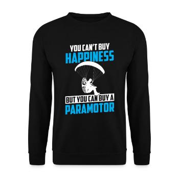 Paramotoring paramotoring - Unisex Sweatshirt - black - Front - Alina (178cm) & Michal (187cm)