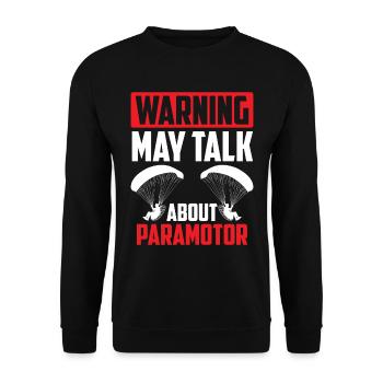 Paramotoring paramotoring - Unisex Sweatshirt - black - Front - Alina (178cm) & Michal (187cm)