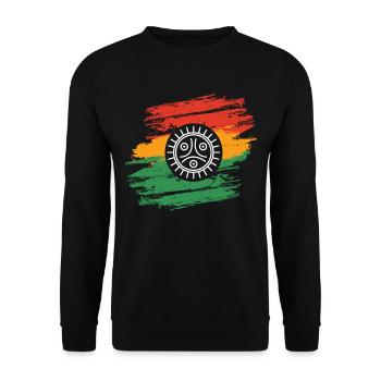 Coqui Frosch Symbol Taino Boricua Puerto - Unisex Pullover - Schwarz - Vorne - Alina (178cm) & Michal (187cm)