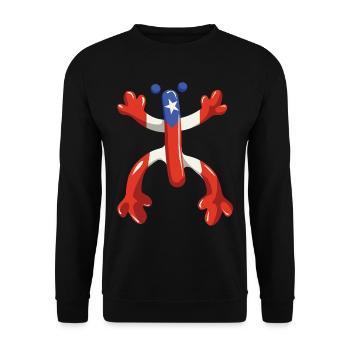 Coqui Frosch Symbol Taino Boricua Puerto - Unisex Pullover - Schwarz - Vorne - Alina (178cm) & Michal (187cm)