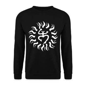 Coqui Frosch Symbol Taino Boricua Puerto - Unisex Pullover - Schwarz - Vorne - Alina (178cm) & Michal (187cm)