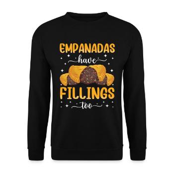 Mexican Venezuelan Empanada - Unisex Sweatshirt - black - Front - Alina (178cm) & Michal (187cm)