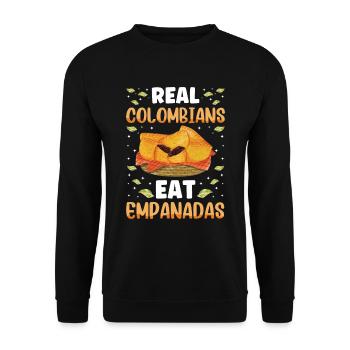 Mexican Venezuelan Empanada - Unisex Sweatshirt - black - Front - Alina (178cm) & Michal (187cm)