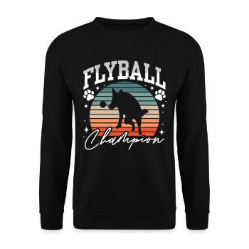 Flyball Canine Sport Agility Parcour Dog - Unisex Pullover - Schwarz - Vorne - Alina (178cm) & Michal (187cm)