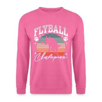 Flyball Canine Sport Agility Parcour Dog - Unisex Pullover - Pink - Vorne