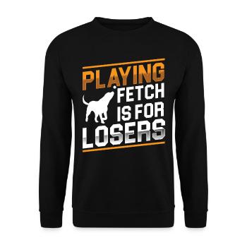 Flyball Canine Sport Agility Parcour Dog - Unisex Pullover - Schwarz - Vorne - Alina (178cm) & Michal (187cm)