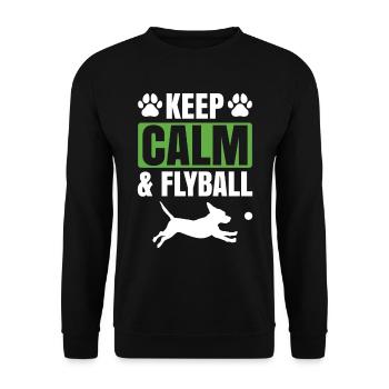 Flyball Canine Sport Agility Parcour Dog - Unisex Pullover - Schwarz - Vorne - Alina (178cm) & Michal (187cm)