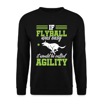 Flyball Canine Sport Agility Parcour Dog - Unisex Pullover - Schwarz - Vorne - Alina (178cm) & Michal (187cm)