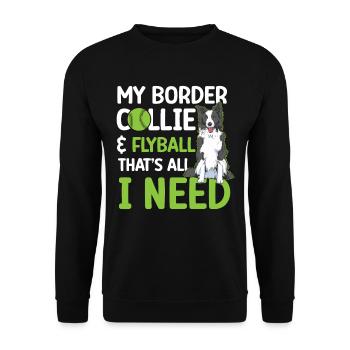 Flyball Canine Sport Agility Parcour Dog - Unisex Pullover - Schwarz - Vorne - Alina (178cm) & Michal (187cm)