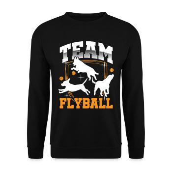 Flyball Canine Sport Agility Parcour Dog - Unisex Pullover - Schwarz - Vorne - Alina (178cm) & Michal (187cm)