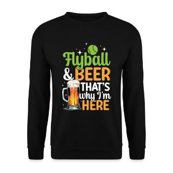 Flyball Canine Sport Agility Parcour Dog - Unisex Pullover - Schwarz - Vorne - Alina (178cm) & Michal (187cm)