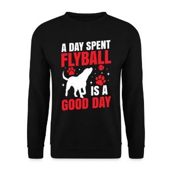 Flyball Canine Sport Agility Parcour Dog - Unisex Pullover - Schwarz - Vorne - Alina (178cm) & Michal (187cm)