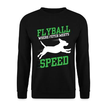 Flyball Canine Sport Agility Parcour Dog - Unisex Pullover - Schwarz - Vorne - Alina (178cm) & Michal (187cm)