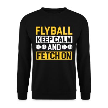 Flyball Canine Sport Agility Parcour Dog - Unisex Pullover - Schwarz - Vorne - Alina (178cm) & Michal (187cm)