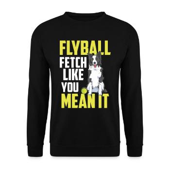 Flyball Canine Sport Agility Parcour Dog - Unisex Pullover - Schwarz - Vorne - Alina (178cm) & Michal (187cm)