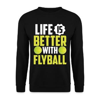 Flyball Canine Sport Agility Parcour Dog - Unisex Pullover - Schwarz - Vorne - Alina (178cm) & Michal (187cm)
