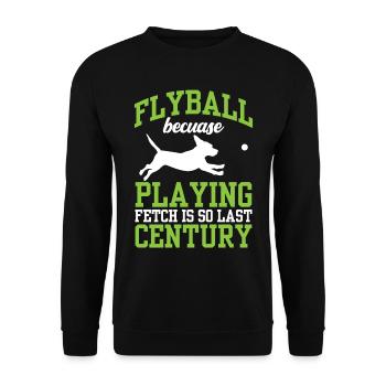 Flyball Canine Sport Agility Parcour Dog - Unisex Pullover - Schwarz - Vorne - Alina (178cm) & Michal (187cm)