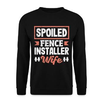 Funny Fence Builder Fence Installer - Unisex Sweatshirt - black - Front - Alina (178cm) & Michal (187cm)