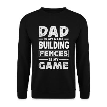 Funny Fence Builder Fence Installer - Unisex Sweatshirt - black - Front - Alina (178cm) & Michal (187cm)