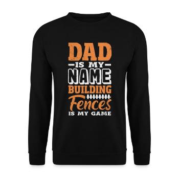 Funny Fence Builder Fence Installer - Unisex Sweatshirt - black - Front - Alina (178cm) & Michal (187cm)