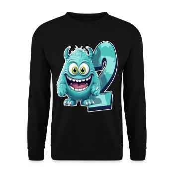 Monster design for children – two years - Unisex Sweatshirt - black - Front - Alina (178cm) & Michal (187cm)