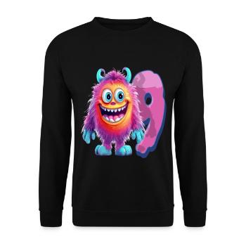 Monster Design pour les enfants – Neuf ans - Sweat-shirt Unisexe - noir - Devant - Alina (178cm) & Michal (187cm)