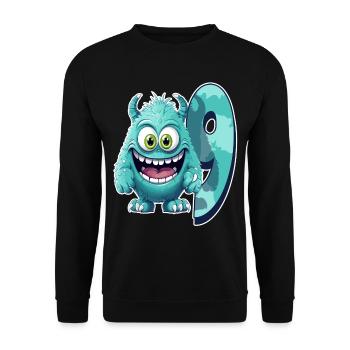 Monster Design pour les enfants – Neuf ans - Sweat-shirt Unisexe - noir - Devant - Alina (178cm) & Michal (187cm)