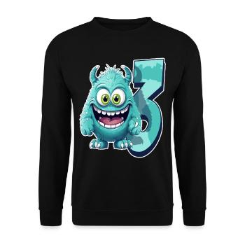 Design de monstre pour les enfants – 3 ans - Sweat-shirt Unisexe - noir - Devant - Alina (178cm) & Michal (187cm)