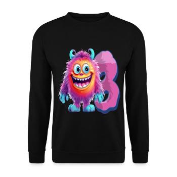 Design de monstre pour les enfants – 3 ans - Sweat-shirt Unisexe - noir - Devant - Alina (178cm) & Michal (187cm)