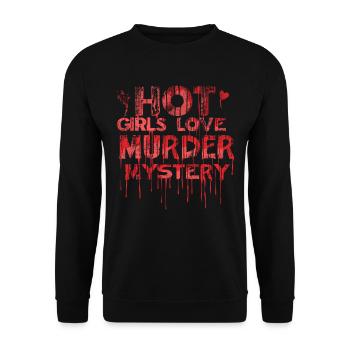Murder Mystery Dinner plays the victim - Unisex Sweatshirt - black - Front - Alina (178cm) & Michal (187cm)