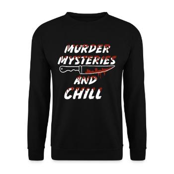 Murder Mystery Dinner plays the victim - Unisex Sweatshirt - black - Front - Alina (178cm) & Michal (187cm)